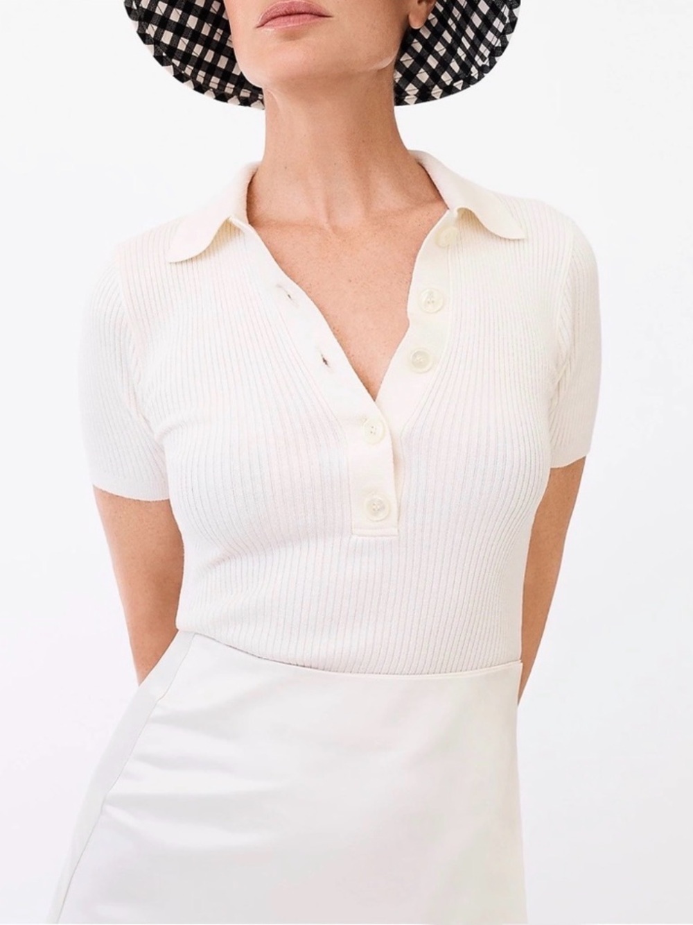 J Crew TENCEL™ lyocell-blend short-sleeve polo shirt Women’s Size 2XL XXL Preppy